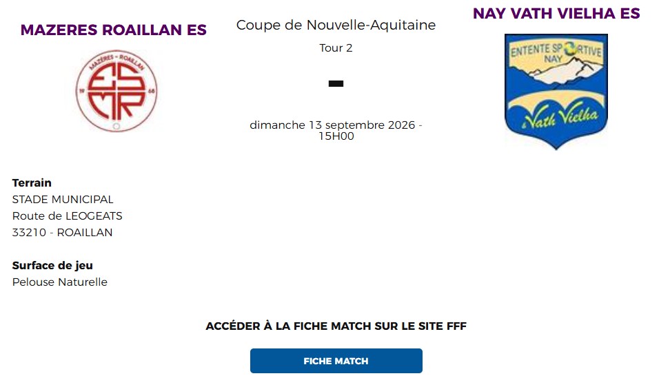 TOUR 2 coupe d'Aquitaine